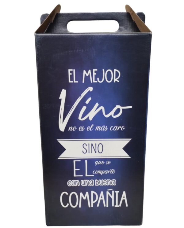 ESTUCHE CARTÓN PARA 2 BOTELLA VINO